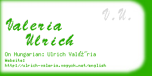 valeria ulrich business card